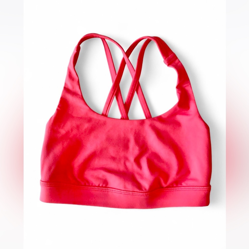 Lululemon Pink Strappy Cross-Back Sports Bra